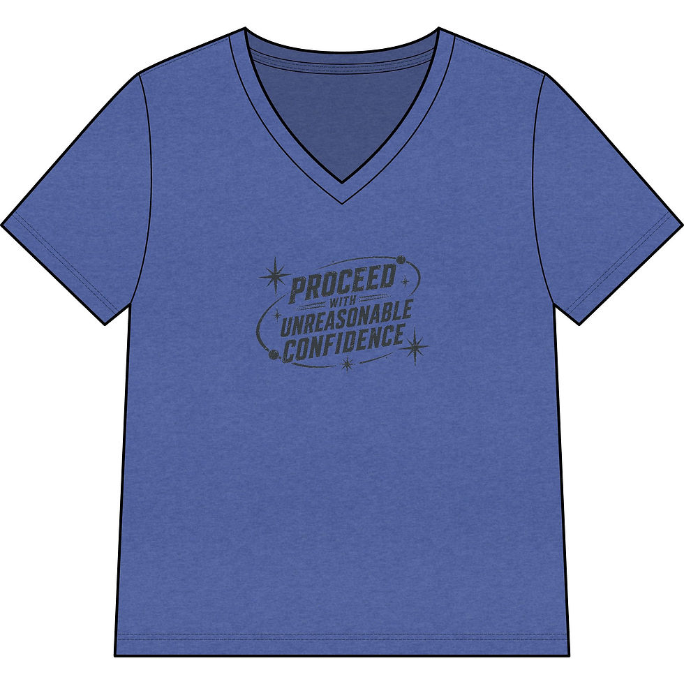 Thumbnail: Women's "Proceed With Unreasonable Confidence" V-Neck Tee