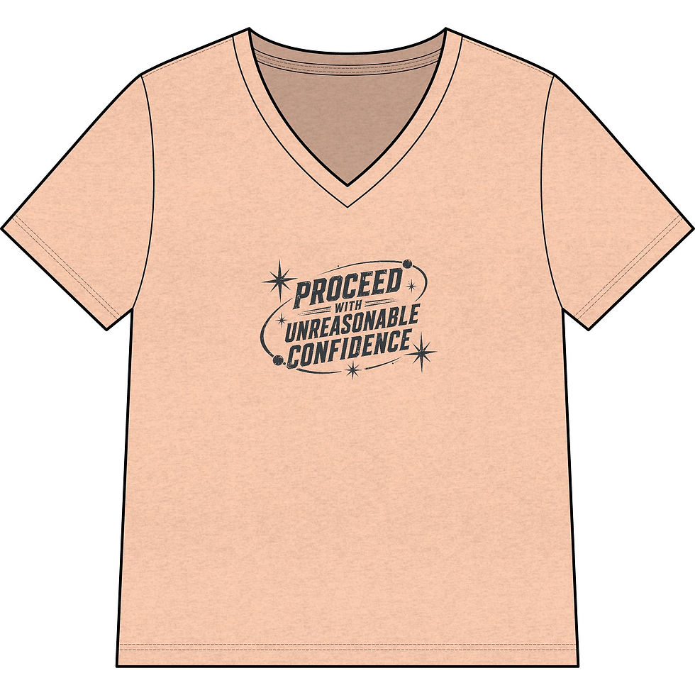 Thumbnail: Women's "Proceed With Unreasonable Confidence" V-Neck Tee