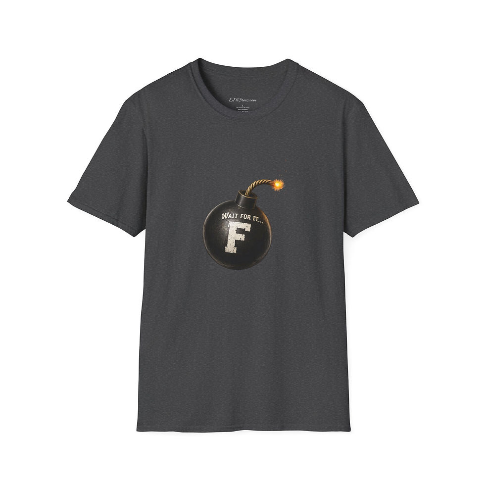 Thumbnail: T-Shirt — "Wait For It... F" Bomb Graphic Tee-darker colors