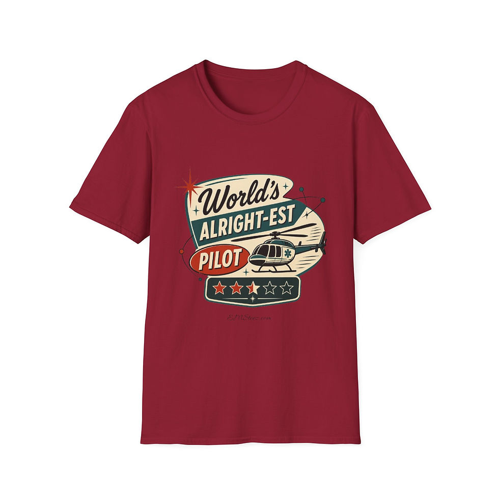 Thumbnail: Pilot T-Shirt — "World's Alright-est Pilot" Vintage Helicopter Design