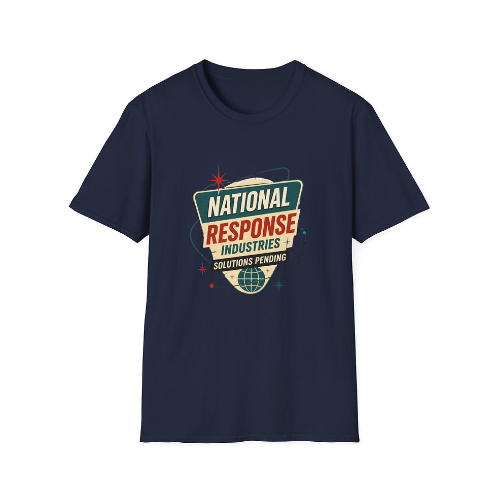 Thumbnail: National Response Industries T-Shirt — 'Solutions Pending' Retro Rescue Tee