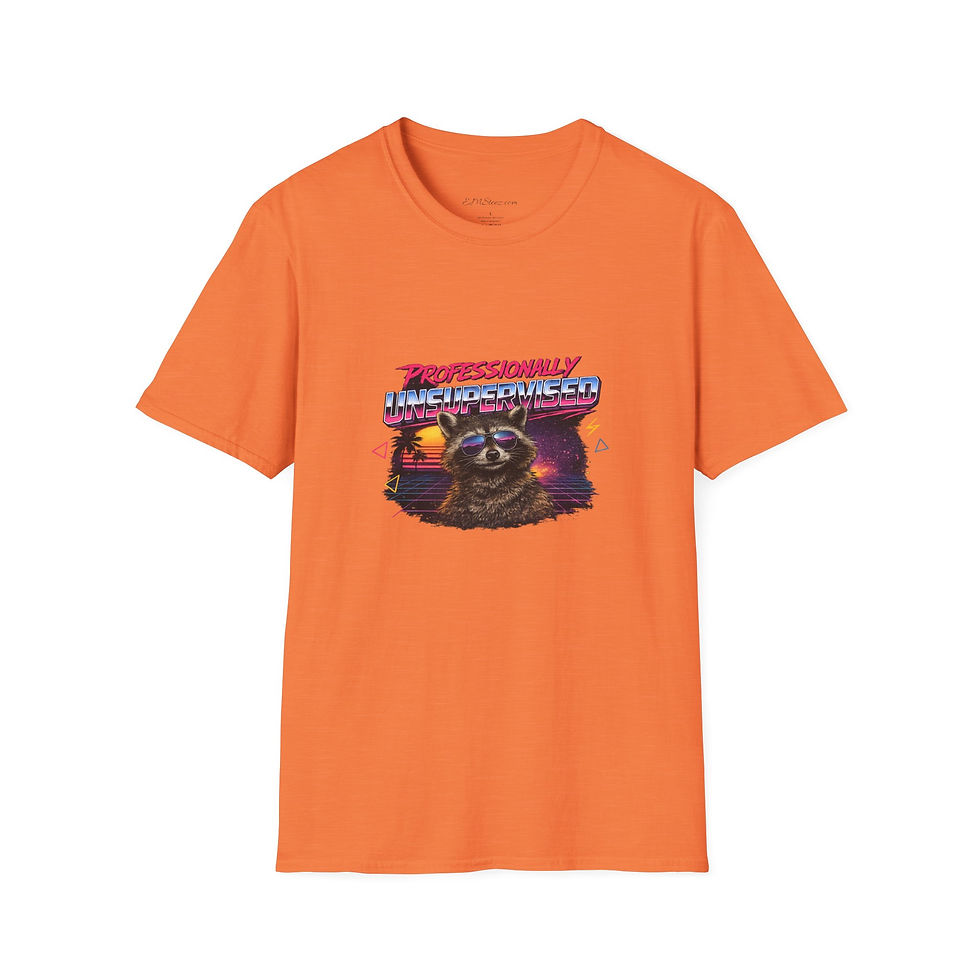 Thumbnail: Raccoon Retro Tee — "Professionally Unsupervised" 