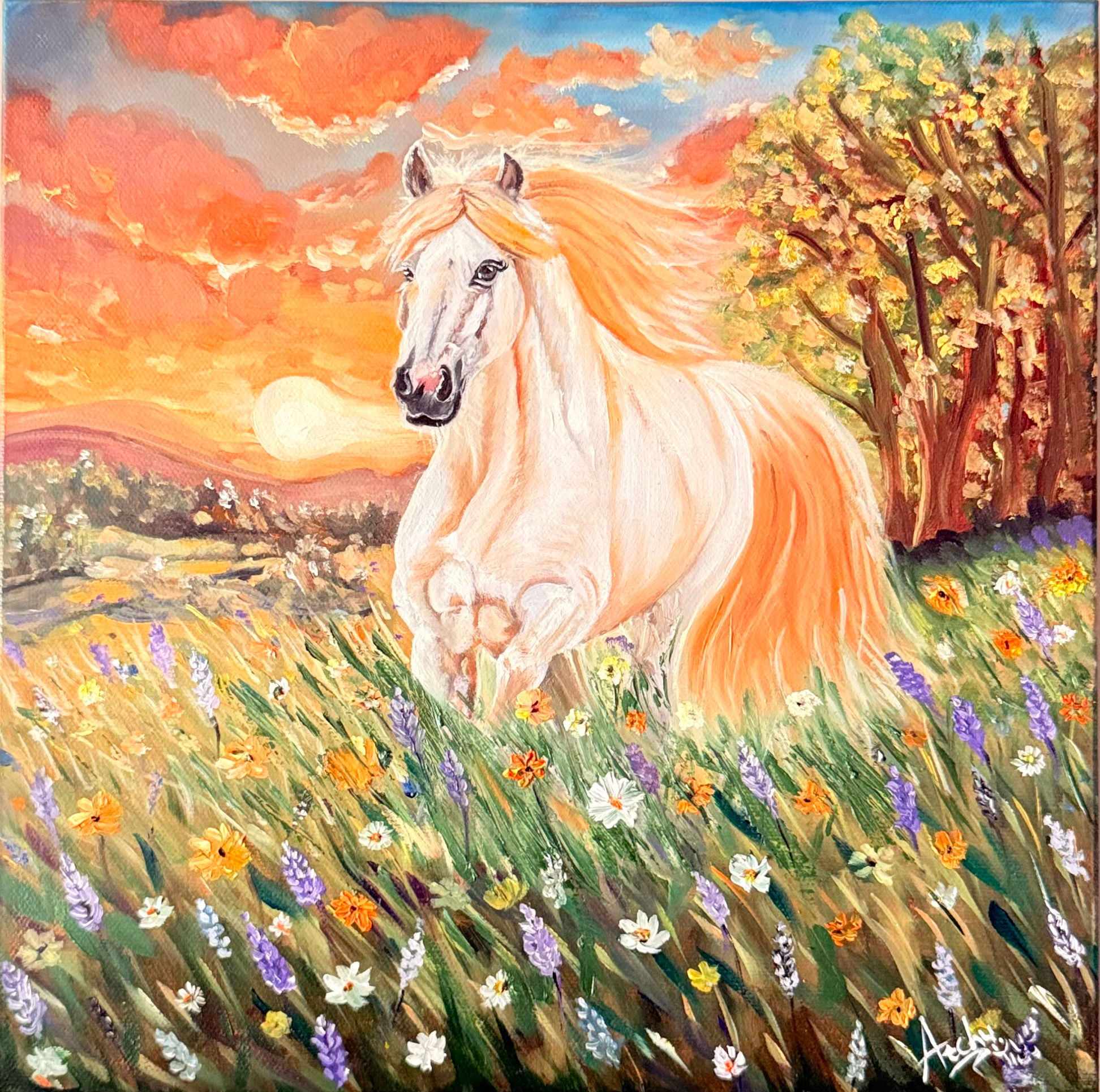 “Divine Messenger” - Original Oil Painting - 12 X12
