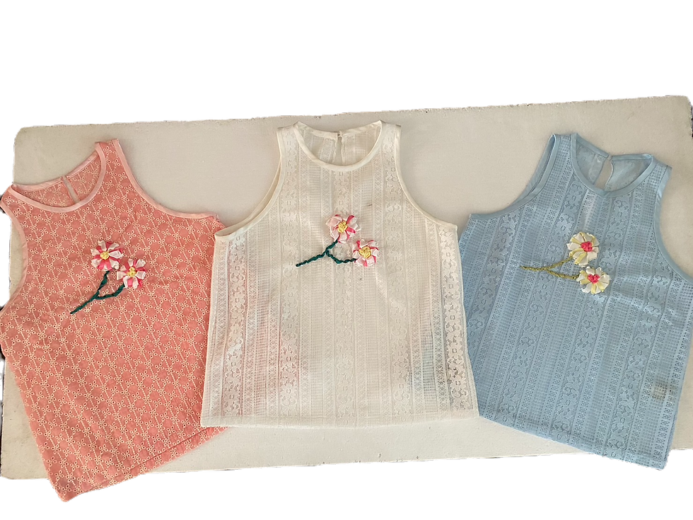 Thumbnail: Spring Hand Embroidery Lace Top