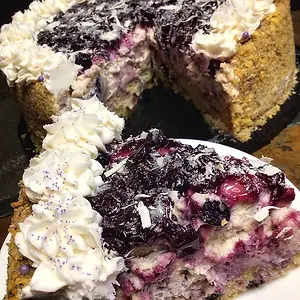 Blueberry Coffee Creme Cheesecake