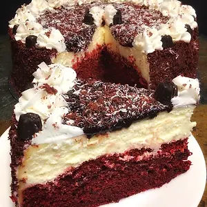 Red Velvet Stacked Temptation Cheesecake