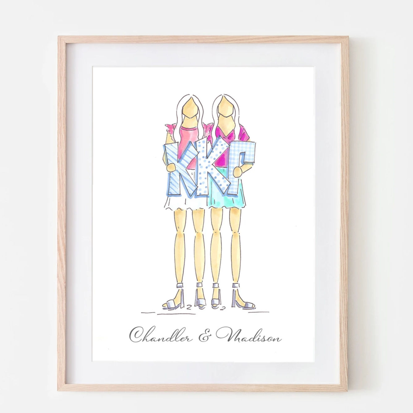 Personalized Big / Little Sorority Art Print – The Perfect Initiation Gift