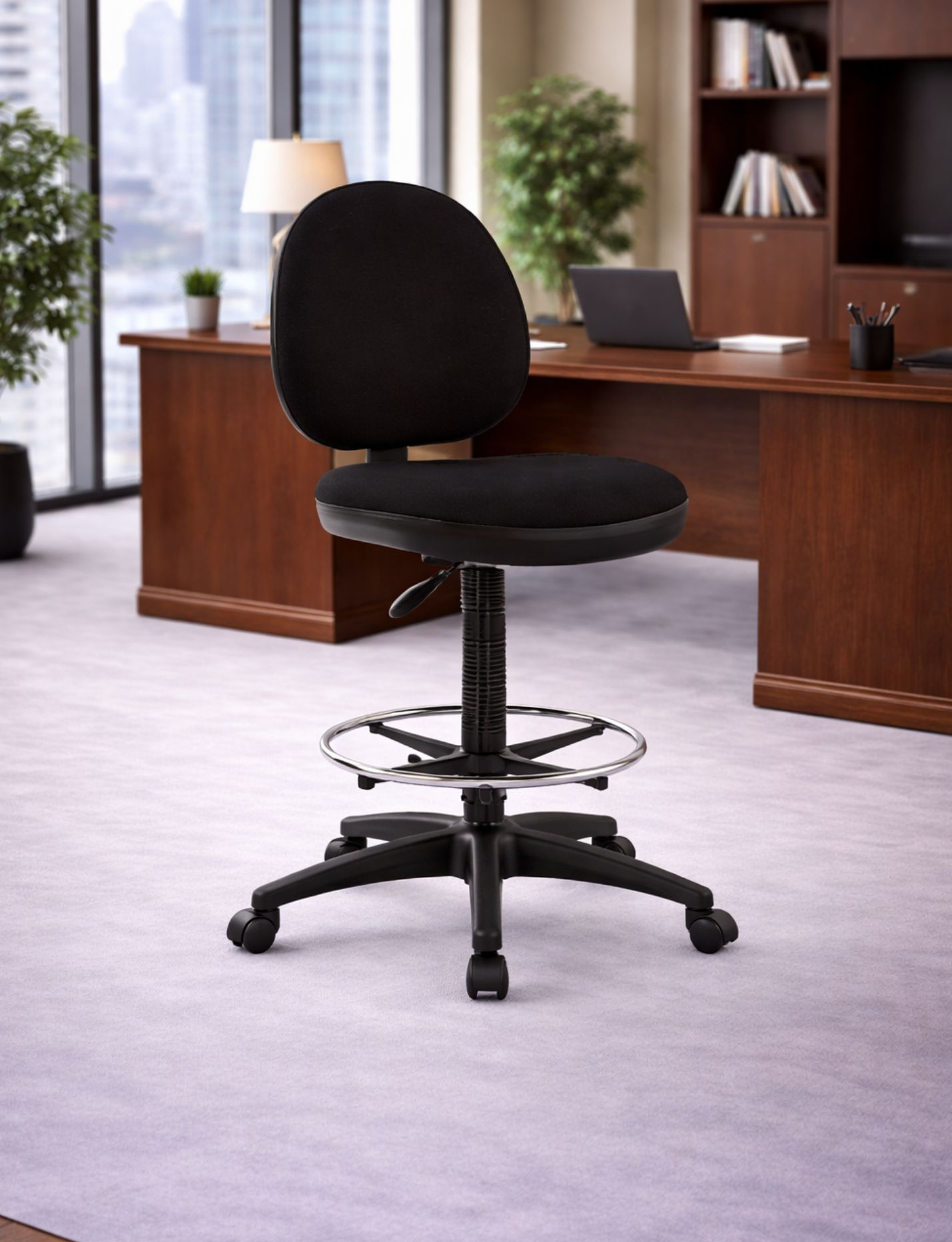 Sculptured Seat and Back Drafting Chair