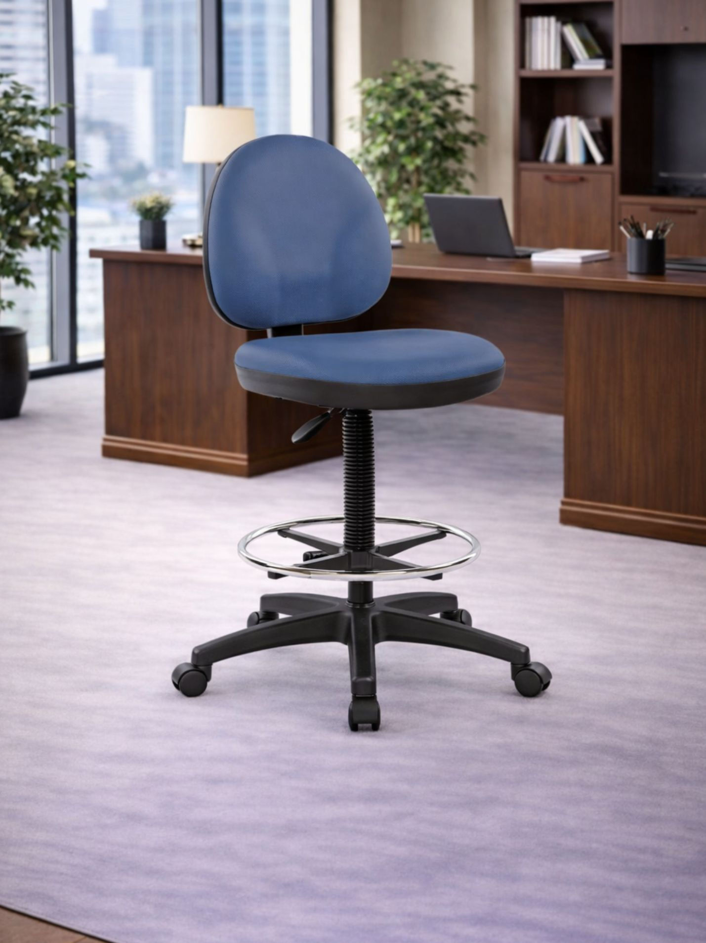 Sculptured Seat and Back Drafting Chair