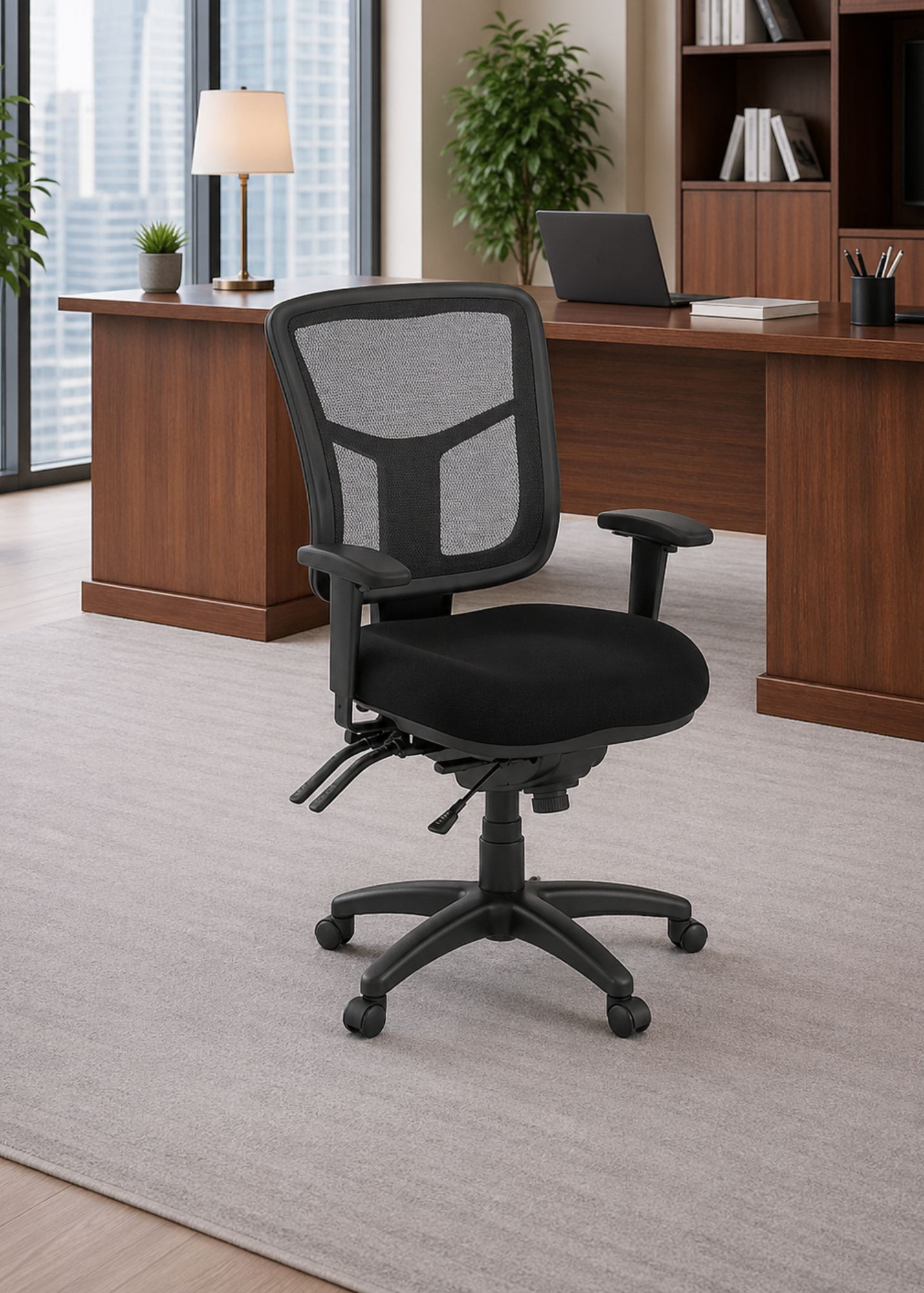 7754 COOL MESH TASK CHAIR-BLACK 9106