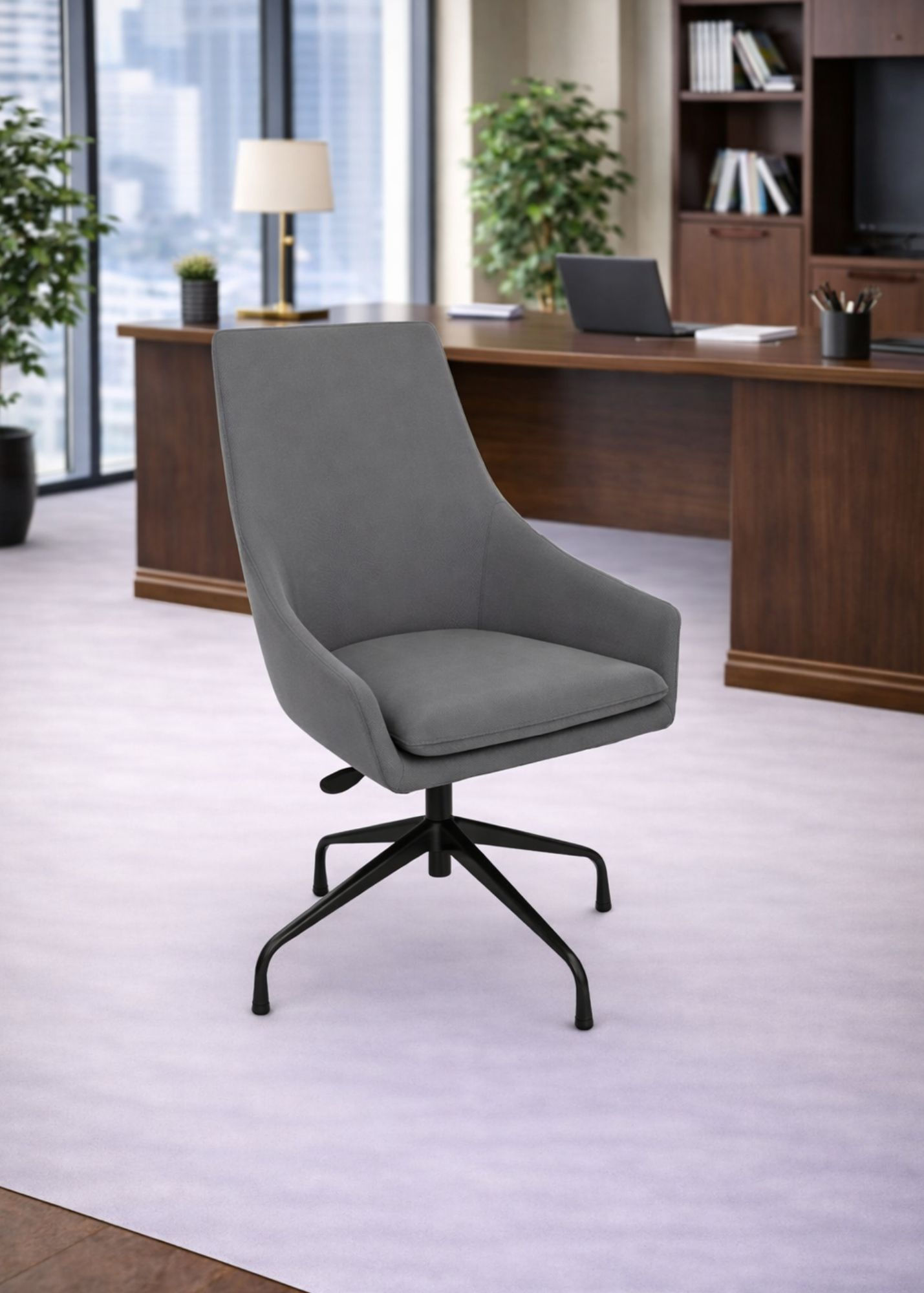 N9NE  6121 TUCKER GUEST CHAIR- GRAY
