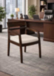 Trift Wood Back with Accent, Guest, Armless (999)