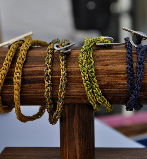Picture of bracelets displayed on an Artisan Market stall