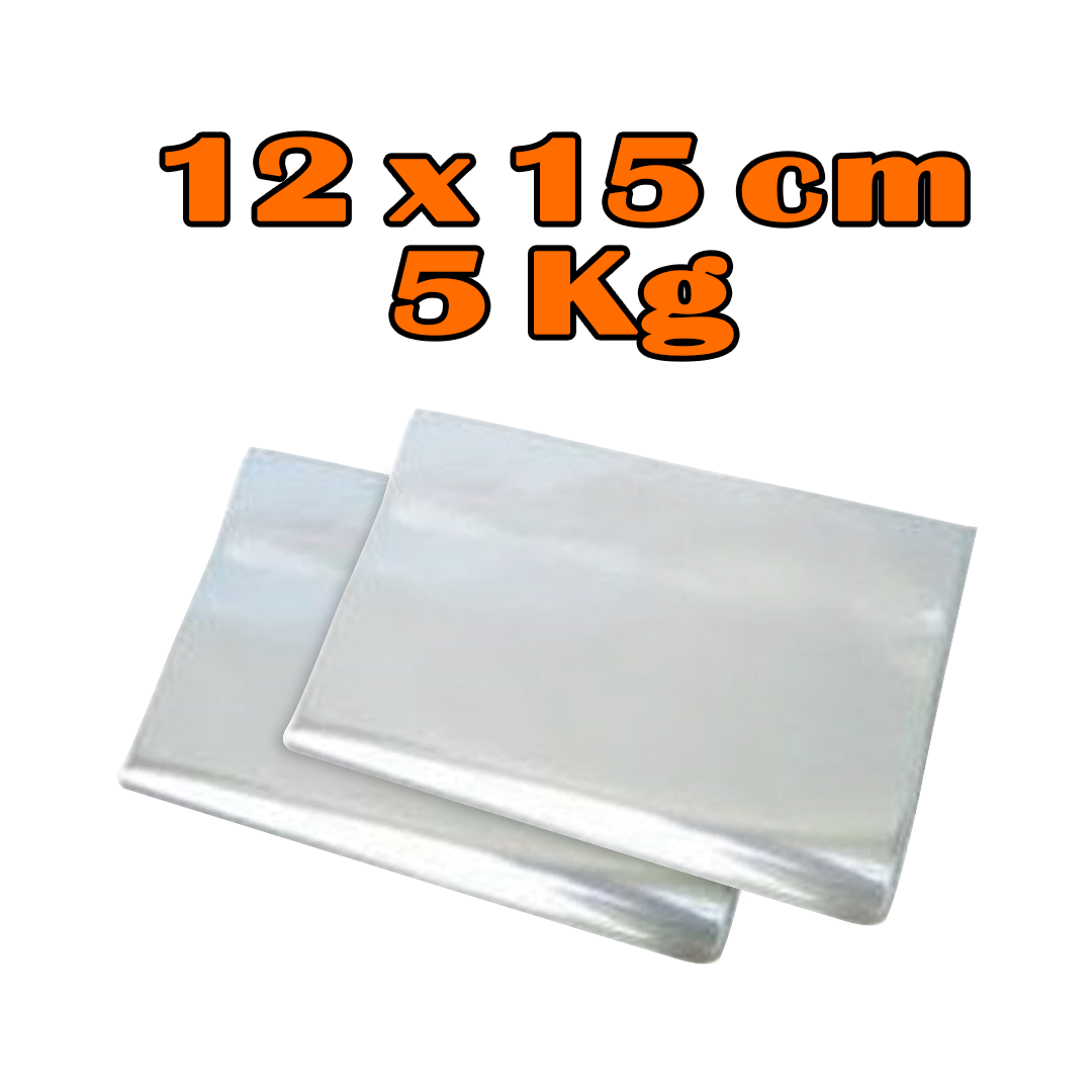 Saco Plástico Transparente 12x15 0,06 PP 5 Kg