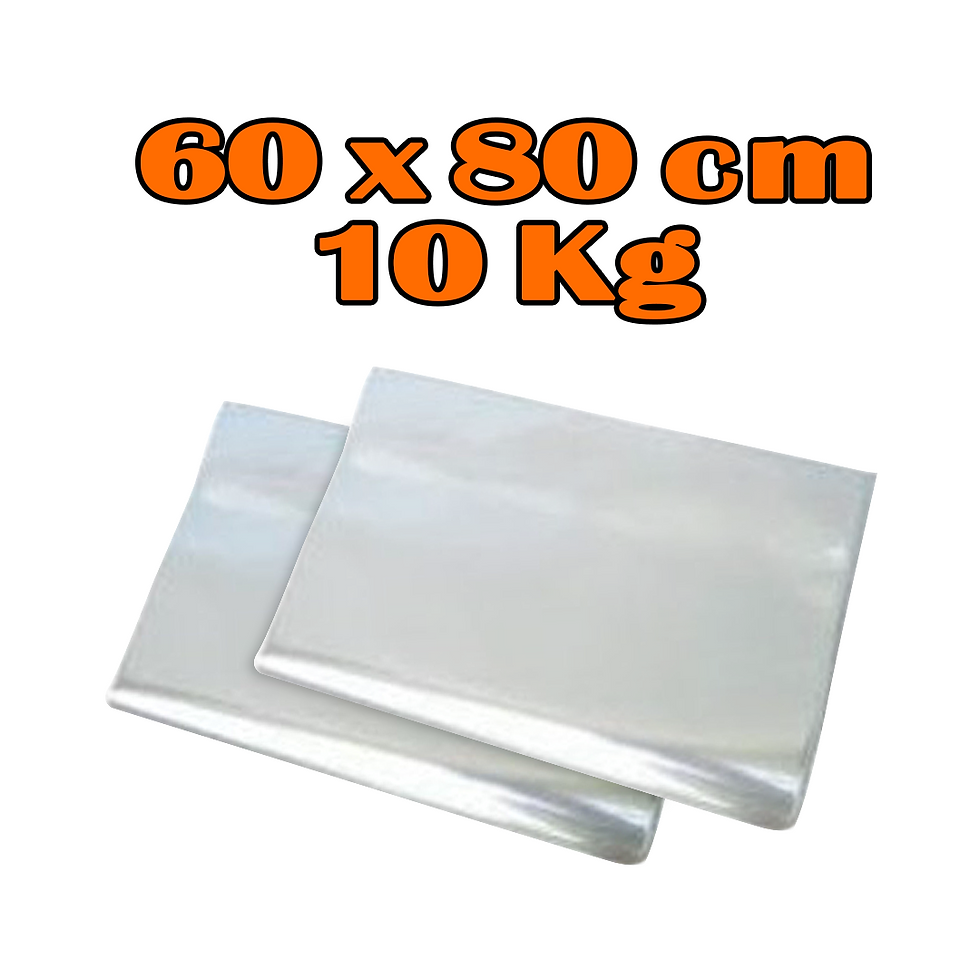 Saco Plástico Transparente 60x80 0,06 PP 10 Kg
