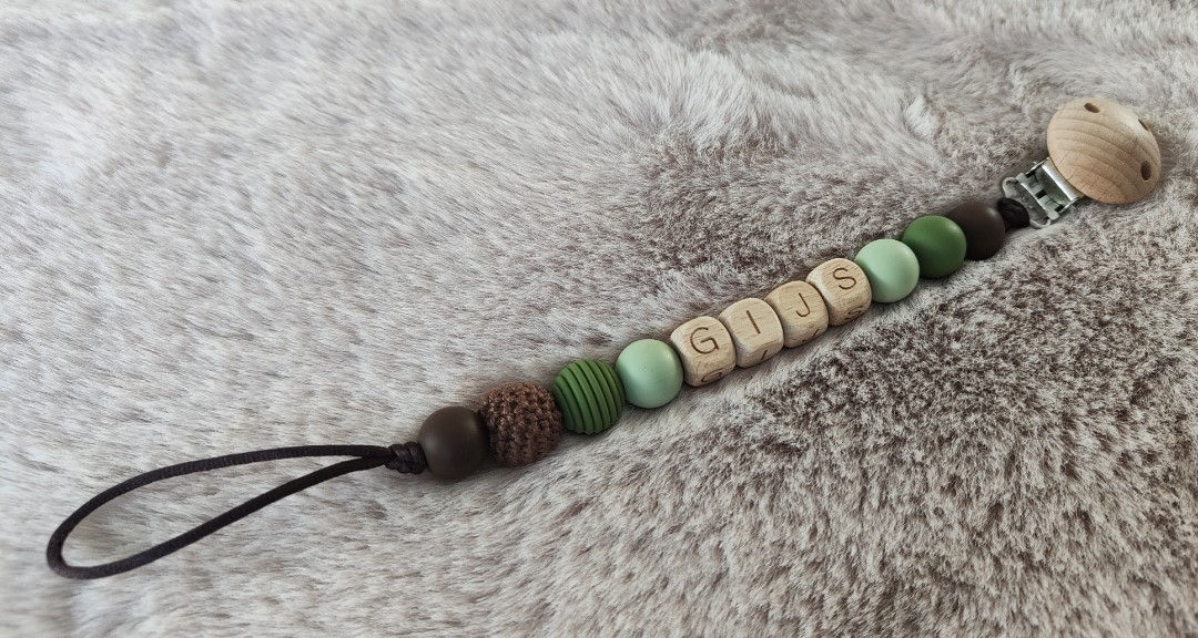 Speenkoord LoVinn - BRUIN / GROEN