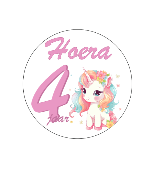 Stickers rond unicorn 1