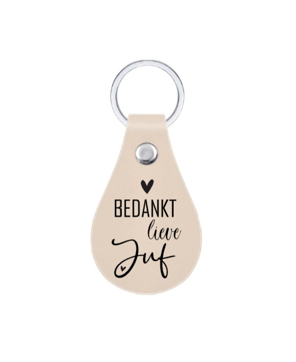 Thumbnail: Lederen sleutelhanger - JUF