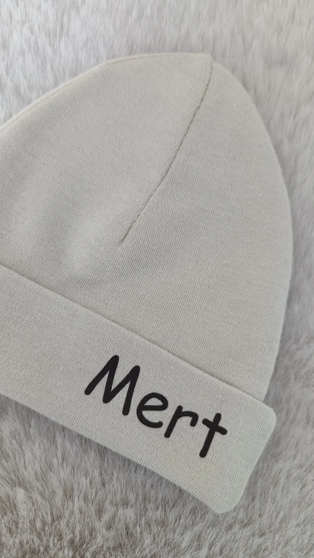 Baby mutsje beige (new born)