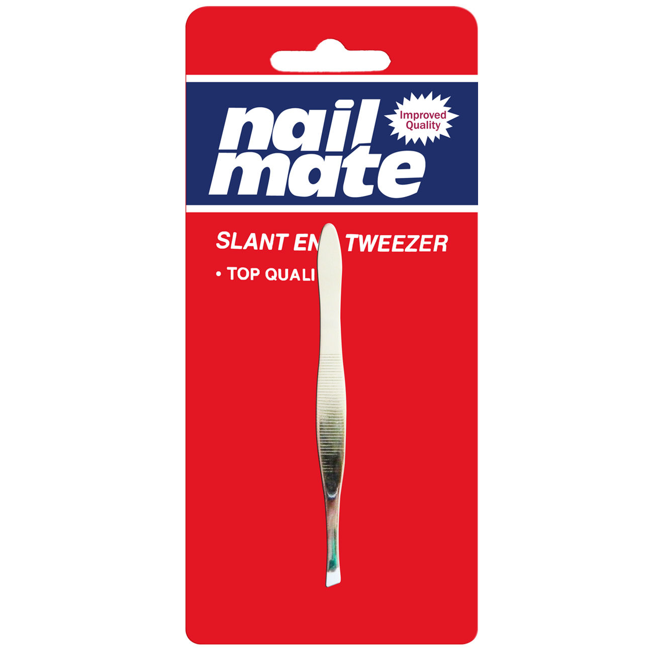 Cód. 710. PINZA PARA DEPILAR CROMADA PUNTA DIAGONAL NAIL MATE