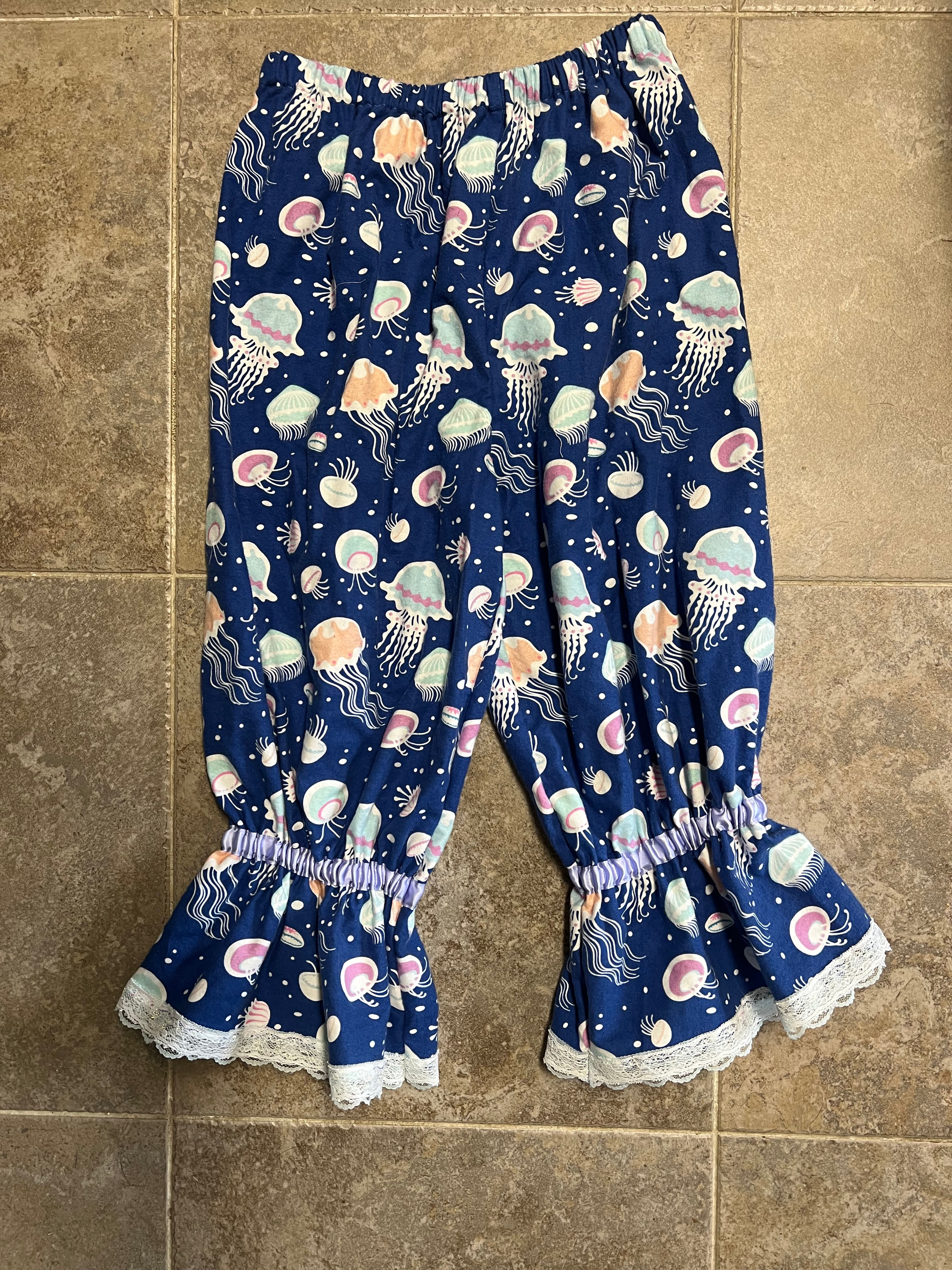 Flannel Glow in the Dark Jellyfish Pantaloons
