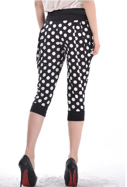 Miniaturebillede: Harlem sort-hvid prikket leggins