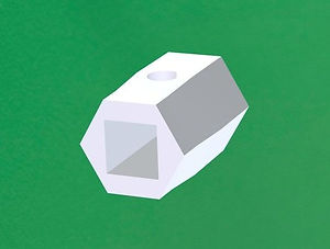 Adaptador de Eixo Quadrado - 6 mm / 4 mm com Furo