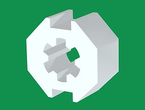 Ponteira Motor 35 mm Tubo Octogonal