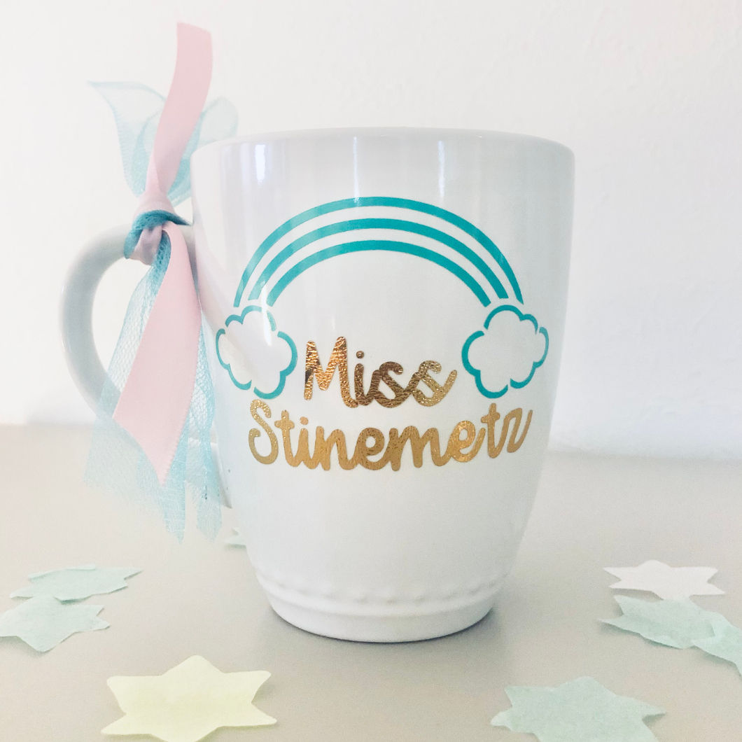 Teacher Mug - Rainbow & Name