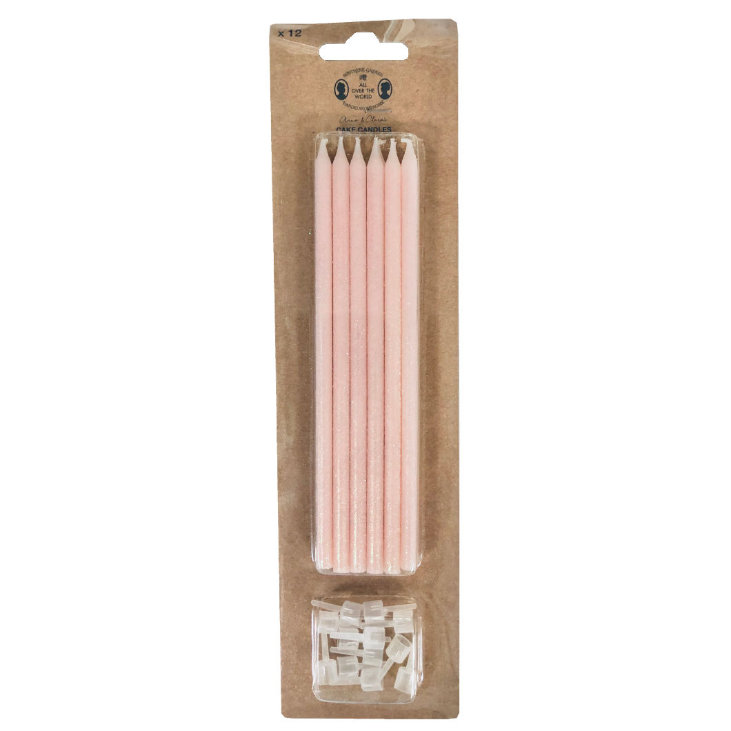 Glitter Pink Candles