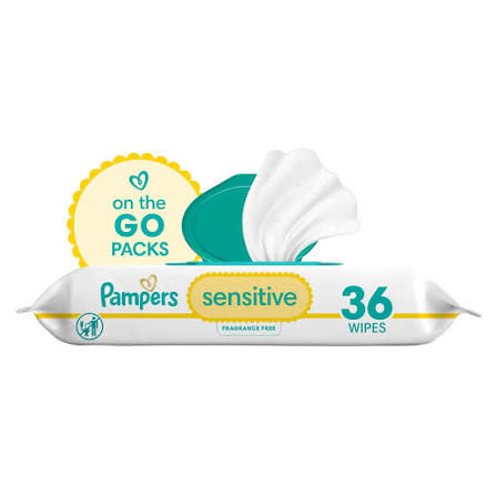 Pampers Sensitive Fragrance Free Wipes 36ct