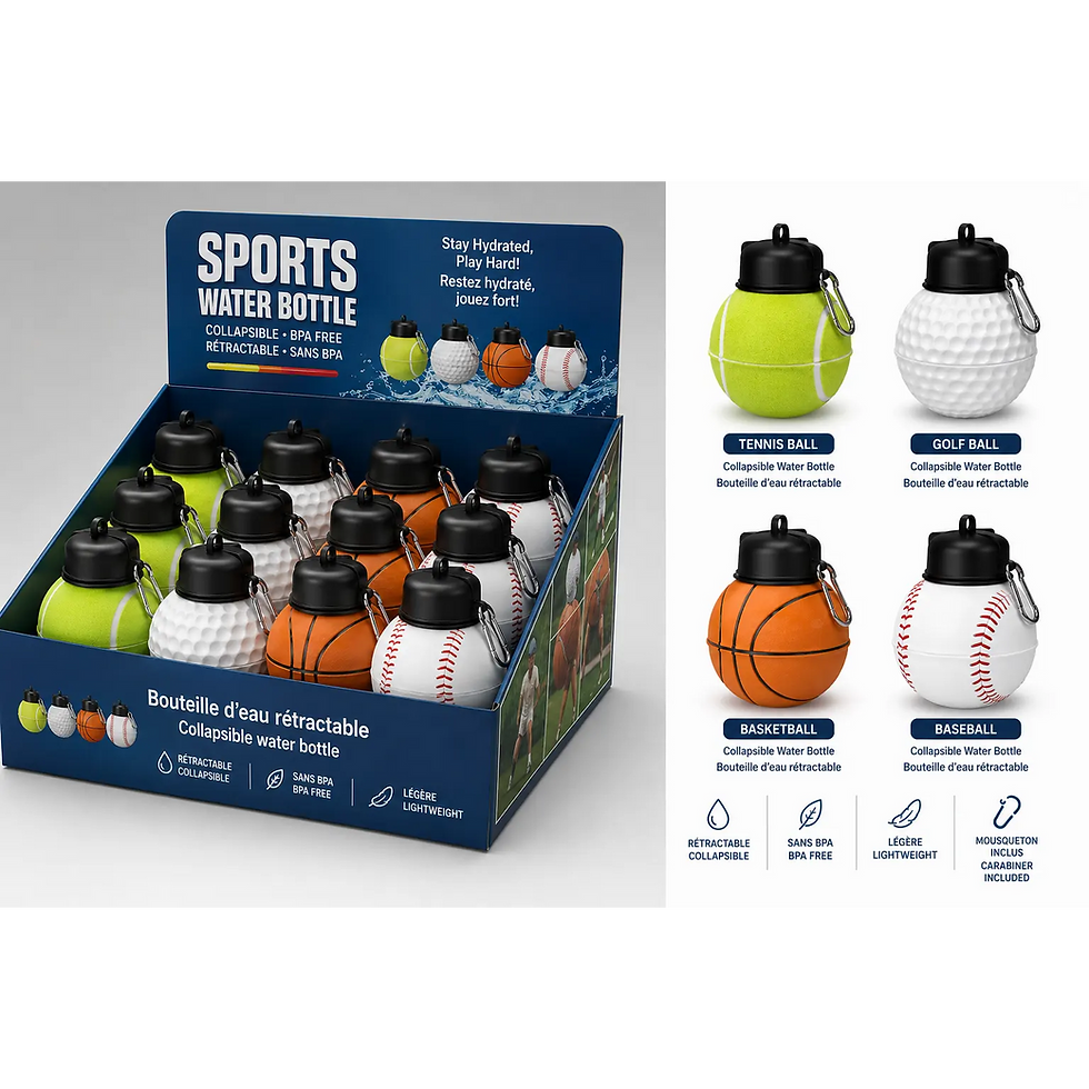 Thumbnail: Collapsable silicone water bottle 12pcs (Sports)