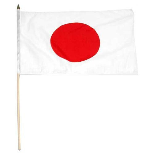 Flag on stick Japan -1dz. (12x18")