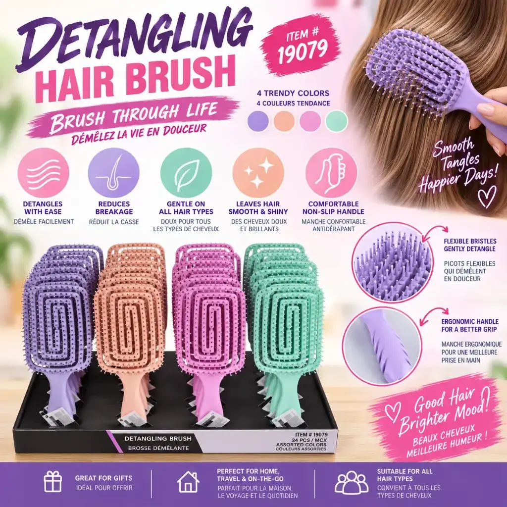 Detangling Hairbrush display