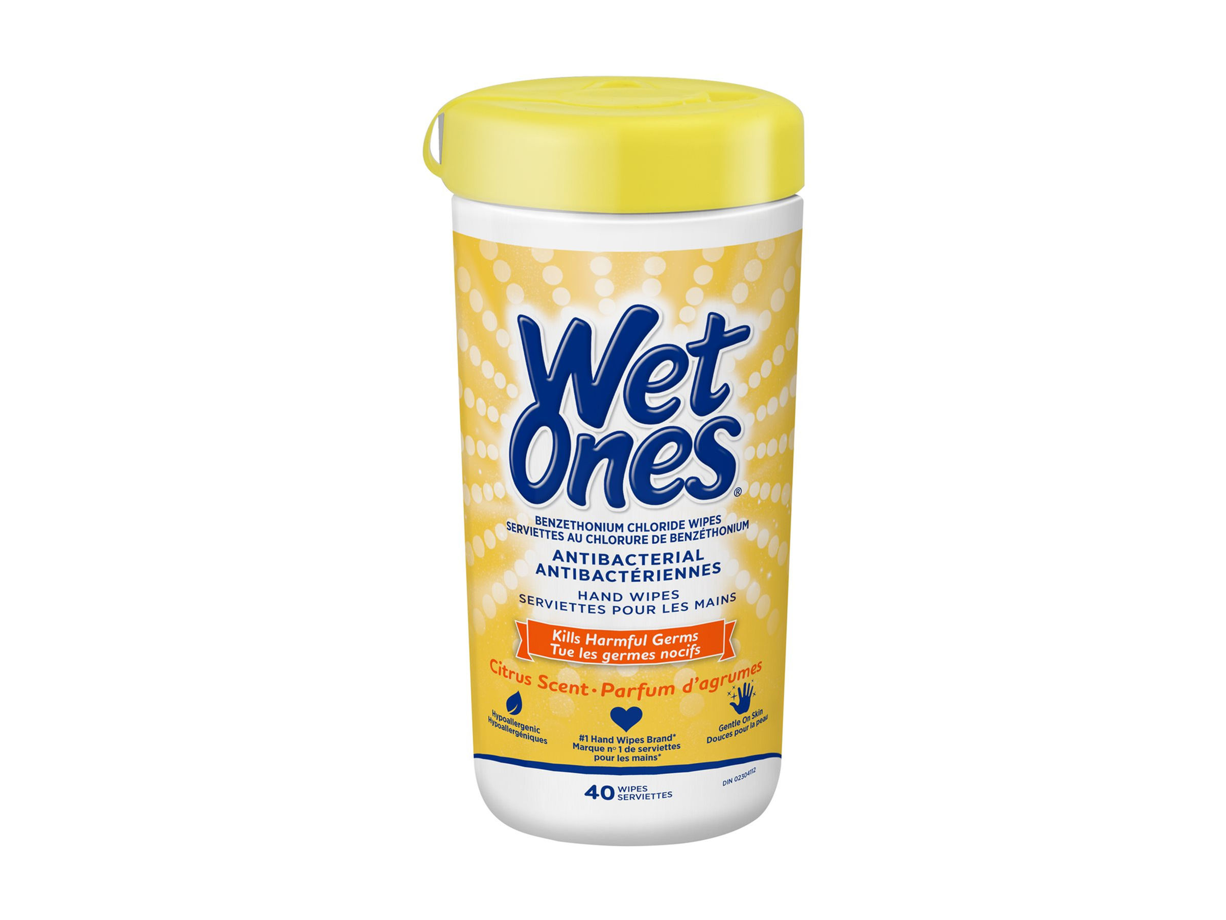 Wet Ones antibacterial Citrus Scent Hand Wipes 40ct