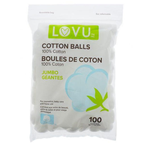 LOVU COTTON BALLS 100% COTTON - JUMBO
