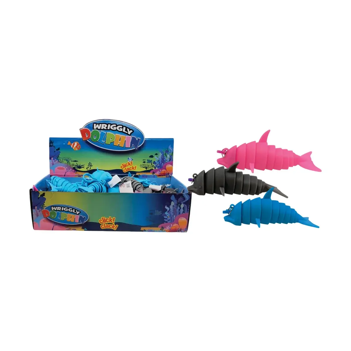 10cm Wiggle Dolphin w/ Clip  (48)