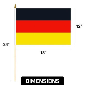 Flag on stick Germany -1dz. (12x18")