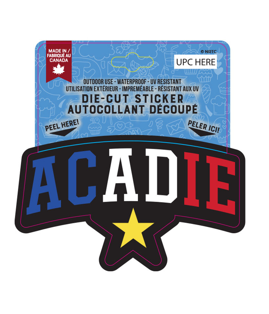 Acadie Star Die Cut Sticker