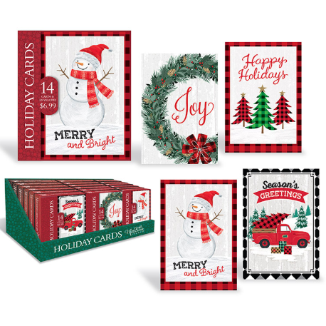 MB Box Card I 4 Designs 14 Ct English | Wholesale Canada