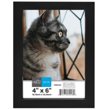 Hauz | Black Matte Finish Frame - 4" x 6"