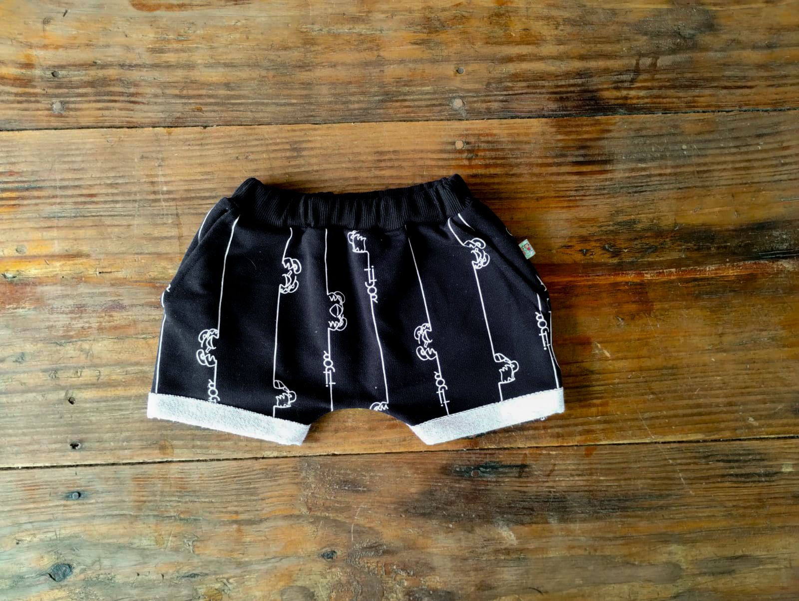 Short moletom careca bainha virada