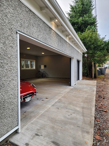 showcasing outside concrete of garage renovations
