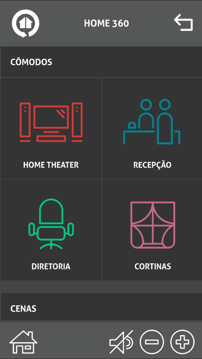Nova interface do app de automação