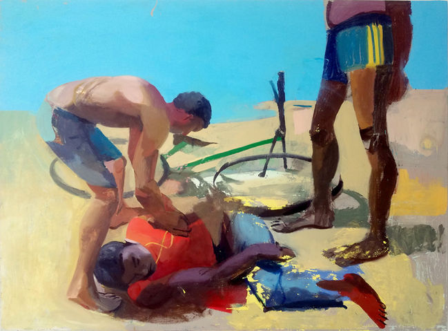 Thieves, Oil on Canvas, 48 x 66 in.