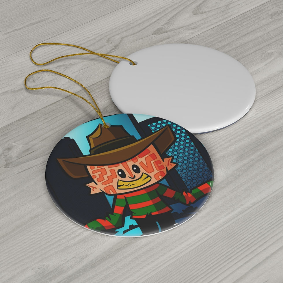 Thumbnail: "F is for Freddy" Ceramic Ornament, 4 Shapes