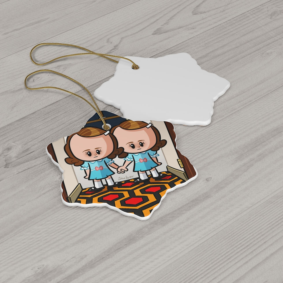 Thumbnail: "T is for Twins" Ceramic Ornament, 4 Shapes
