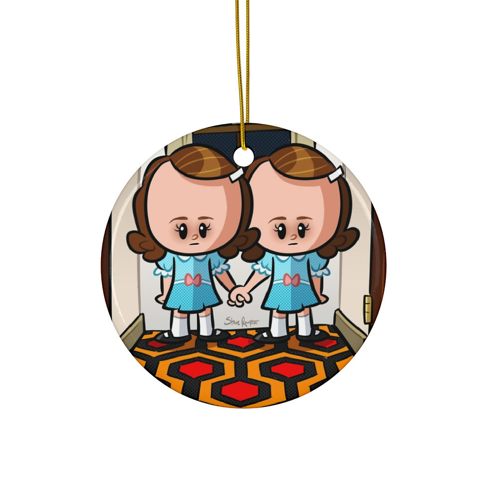 Thumbnail: "T is for Twins" Ceramic Ornament, 4 Shapes