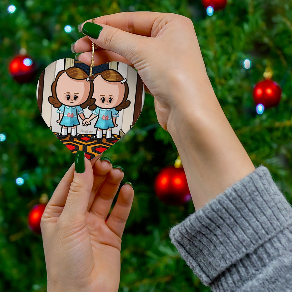 Thumbnail: "T is for Twins" Ceramic Ornament, 4 Shapes