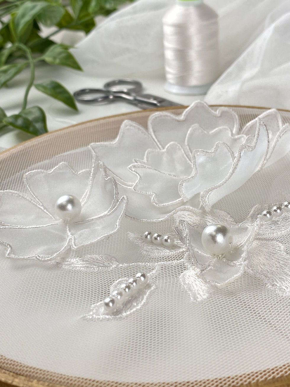 3D Organza Flowers - Digitized Embroidery File